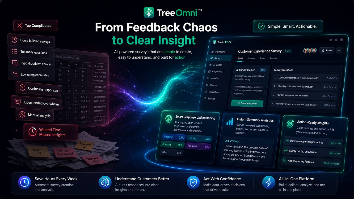 TreeOmni transforms feedback chaos into clear AI-powered customer insights